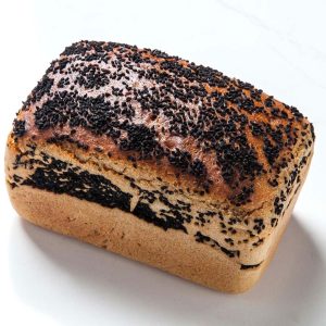Chleb żytni na miodzie posypany czarnuszką